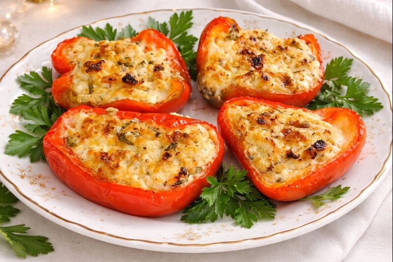 Фаршированные перцы с вкусной сырно-творожной начинкой: легкий способ приготовить быстро
