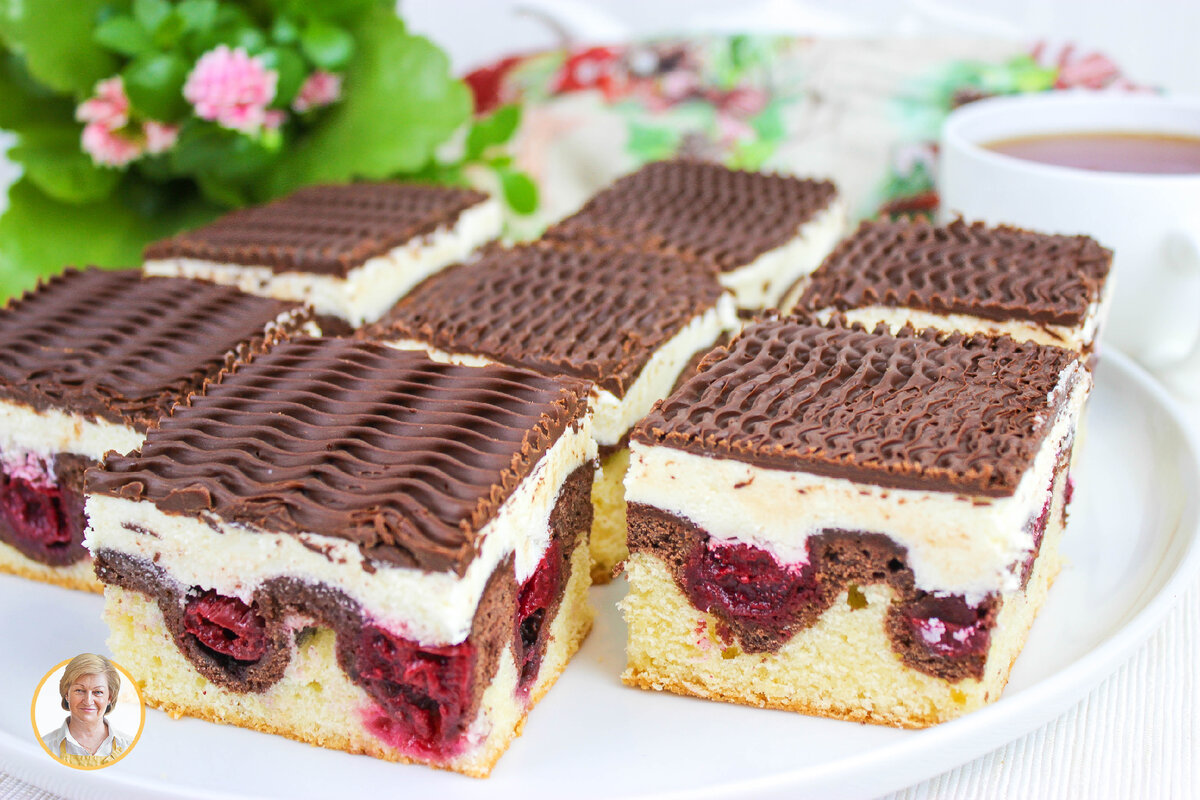 Торт-пирог 'Волны Дуная': восхитительный десерт с вишней