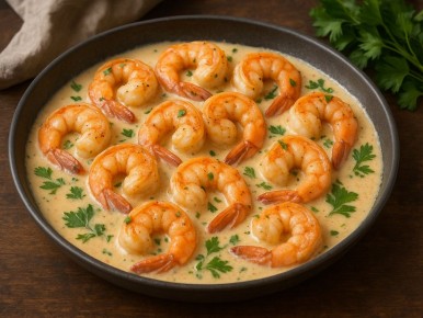 Креветки в сливочном соусе: быстро и празднично