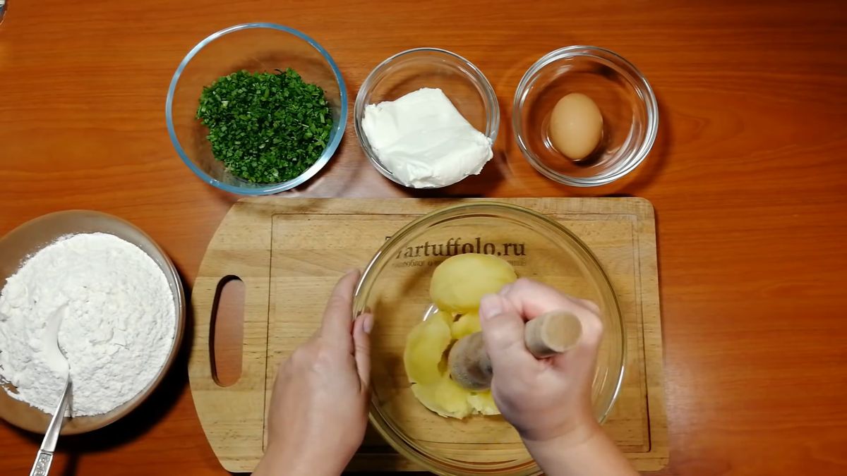 Нежные картофельные палочки с творогом
